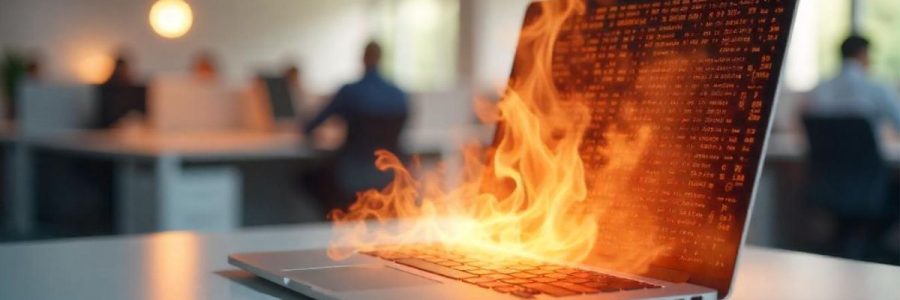 Portátil sobrecalentado.